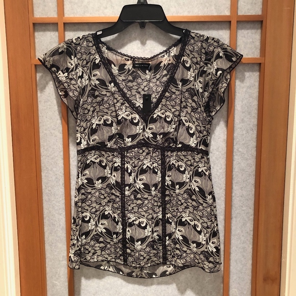 The Limited Tops - Sheer Floral Blouse